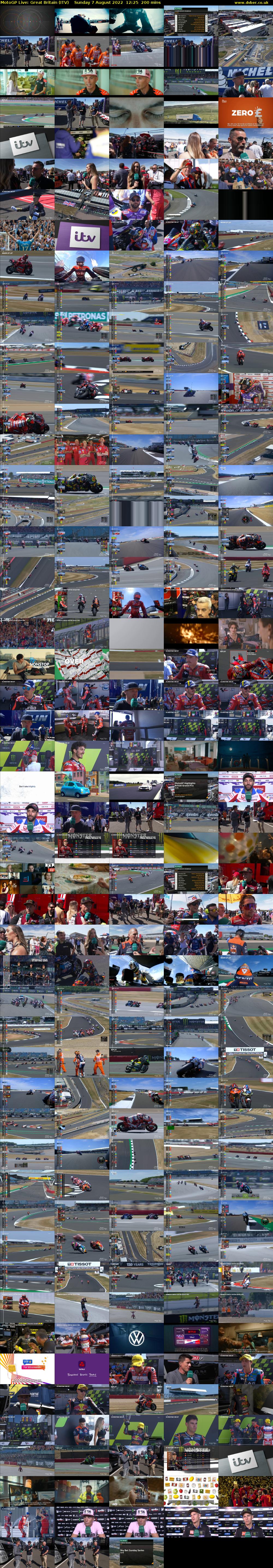 MotoGP Live: Great Britain (ITV) Sunday 7 August 2022 12:25 - 15:45