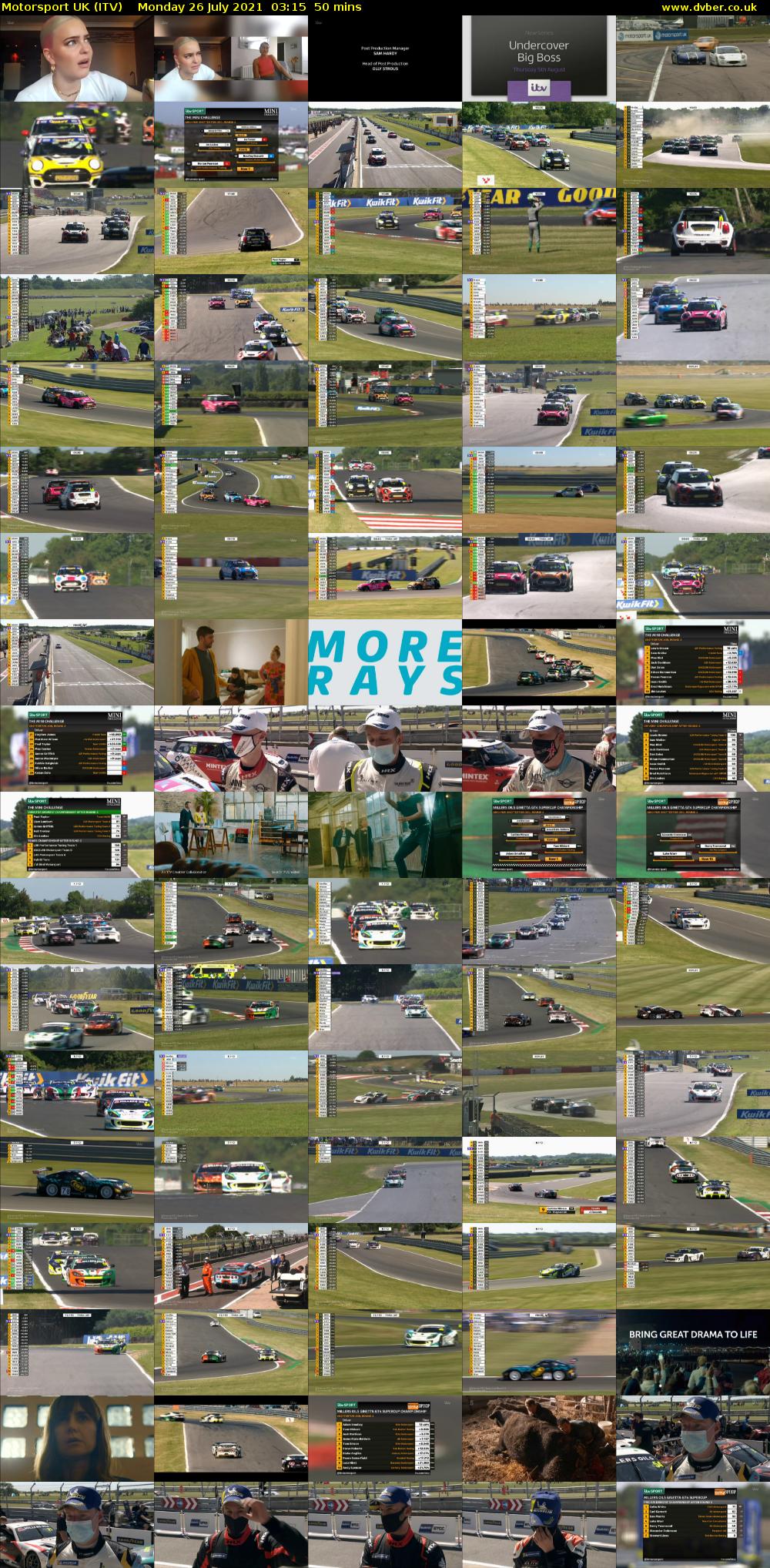 Motorsport UK (ITV) Monday 26 July 2021 03:15 - 04:05