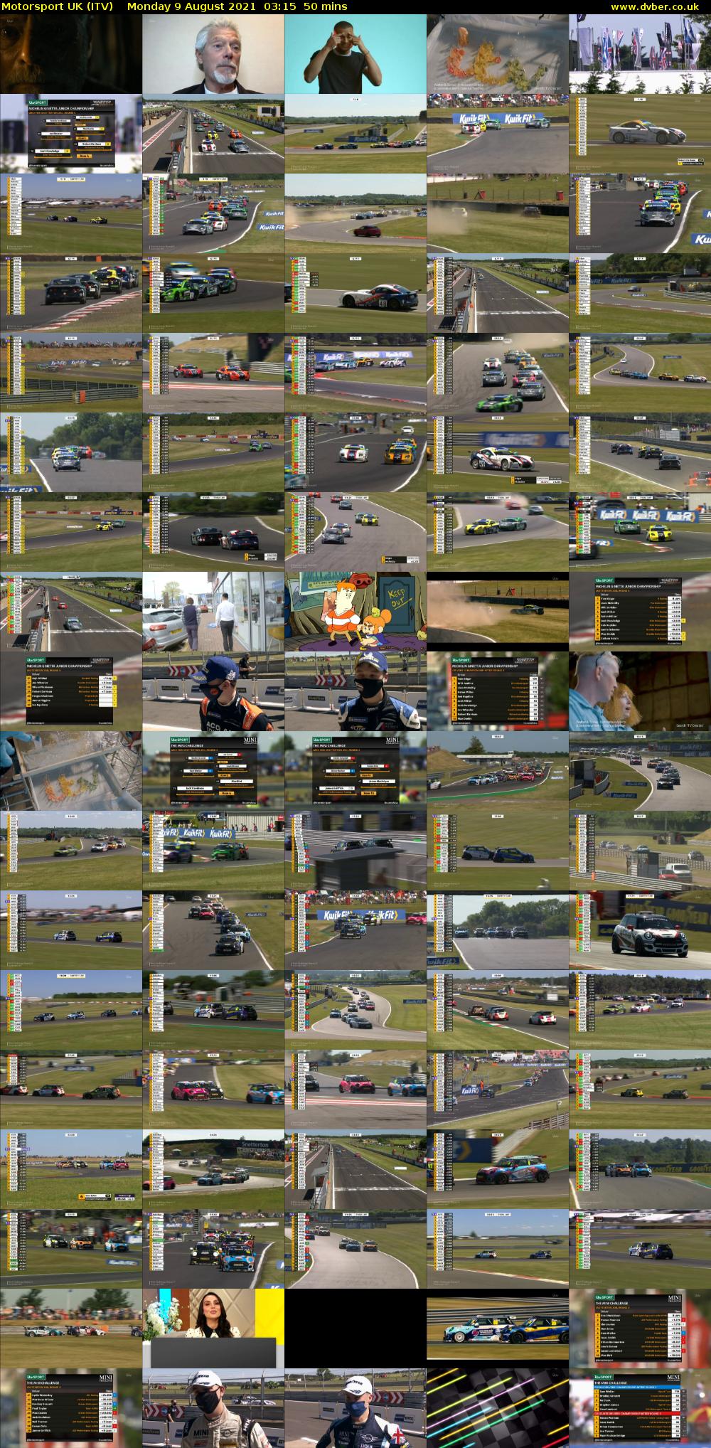 Motorsport UK (ITV) Monday 9 August 2021 03:15 - 04:05