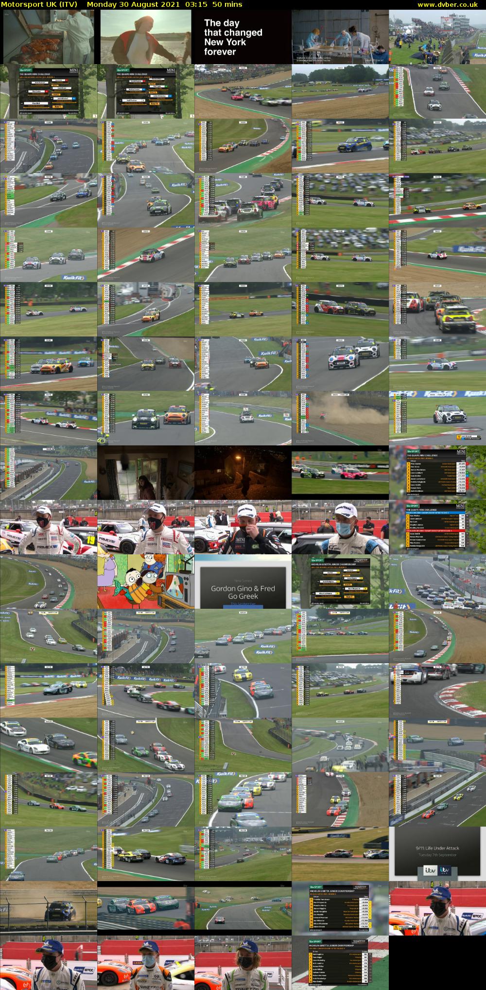 Motorsport UK (ITV) Monday 30 August 2021 03:15 - 04:05