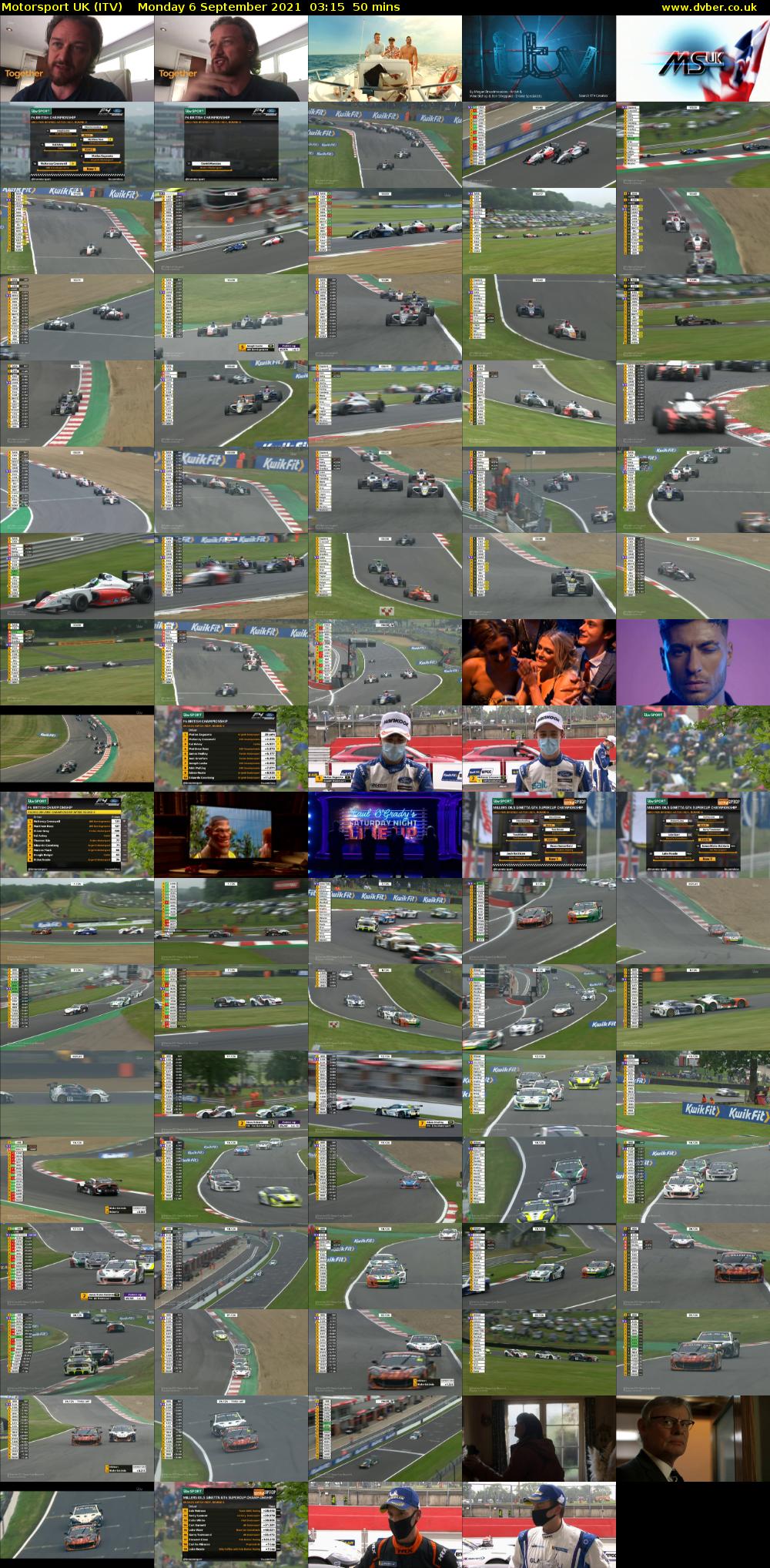 Motorsport UK (ITV) Monday 6 September 2021 03:15 - 04:05
