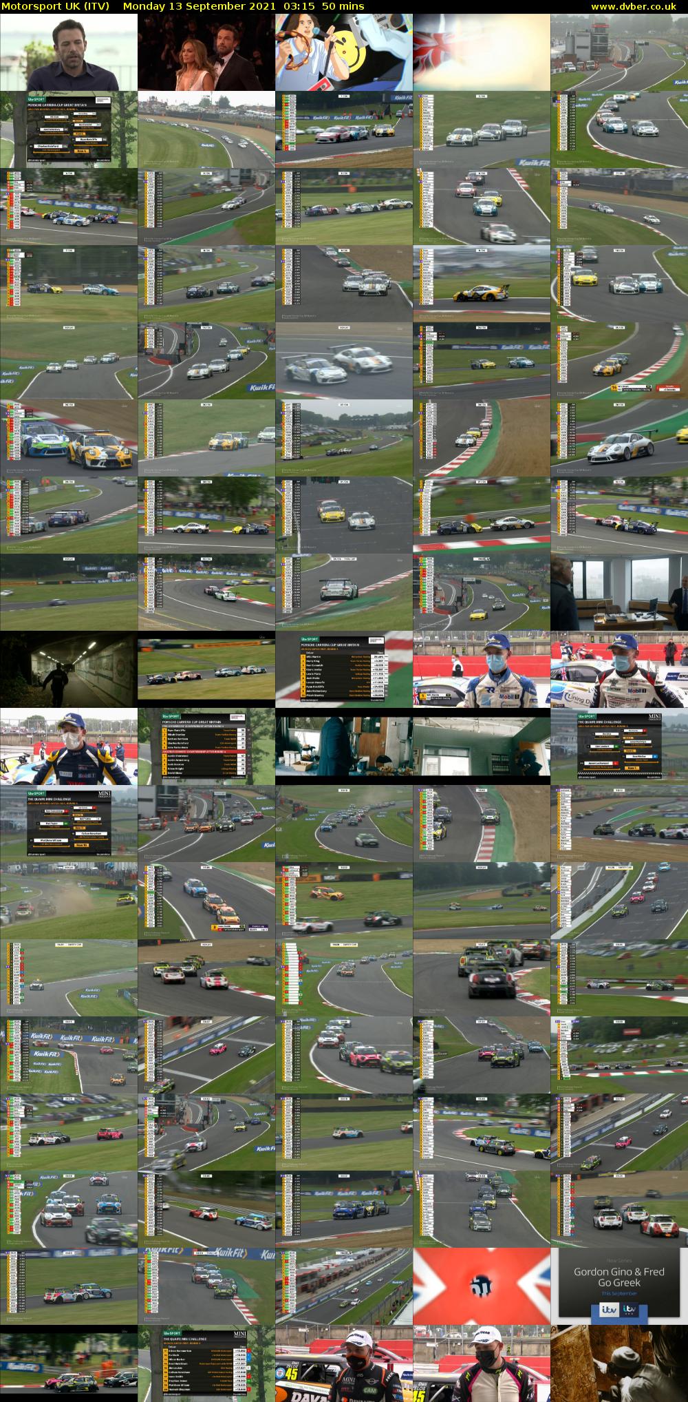 Motorsport UK (ITV) Monday 13 September 2021 03:15 - 04:05