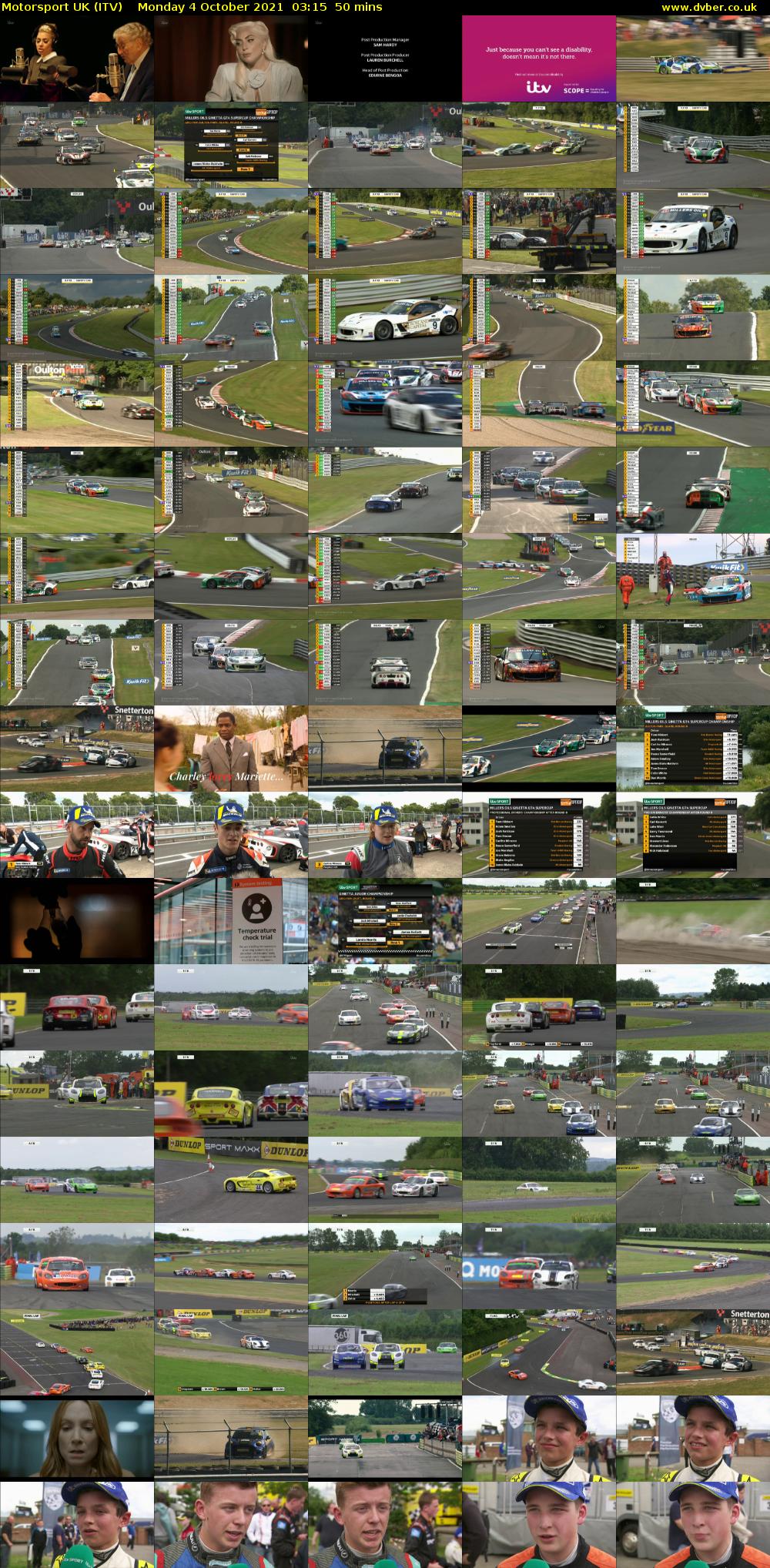 Motorsport UK (ITV) Monday 4 October 2021 03:15 - 04:05