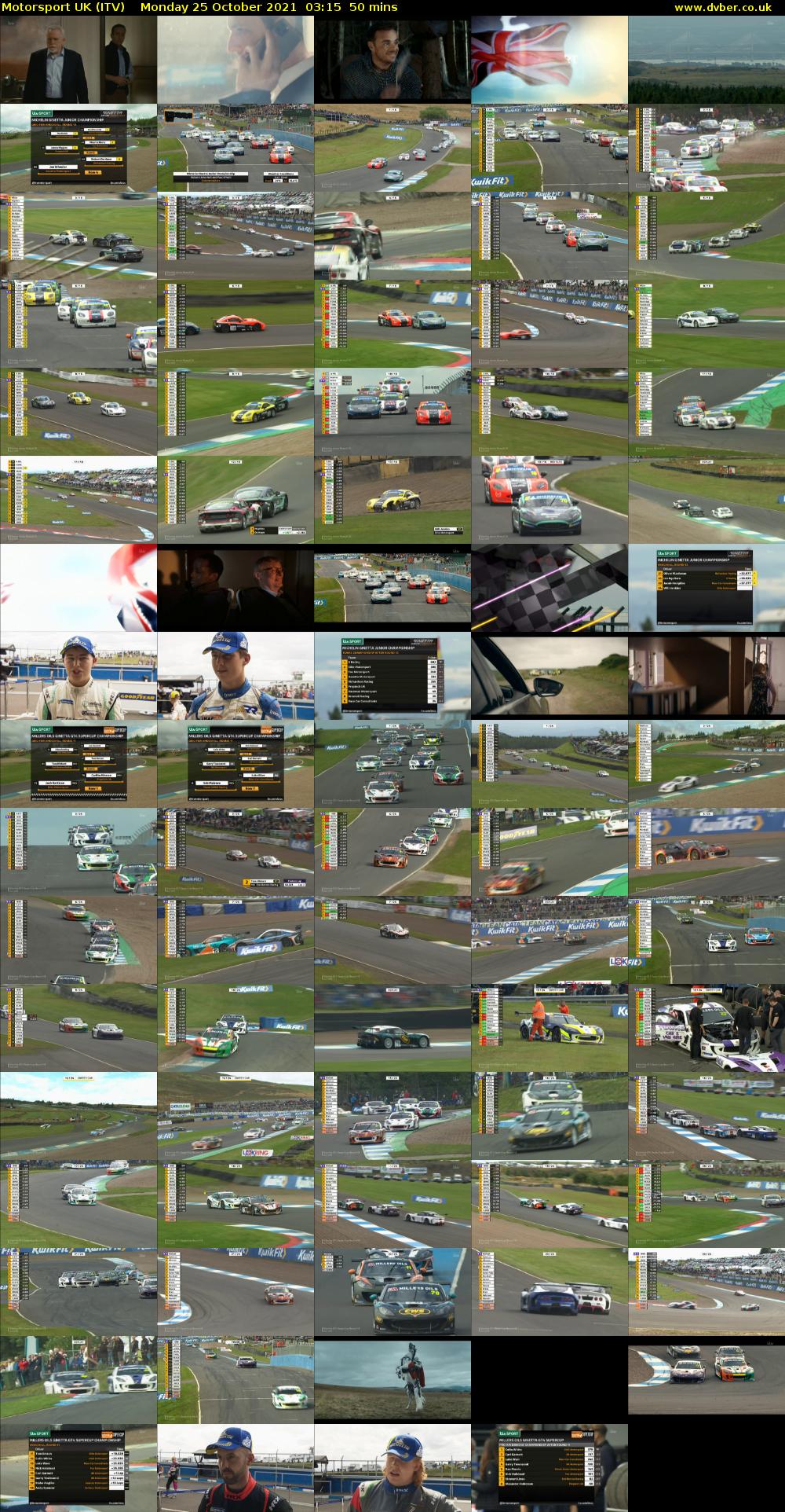 Motorsport UK (ITV) Monday 25 October 2021 03:15 - 04:05