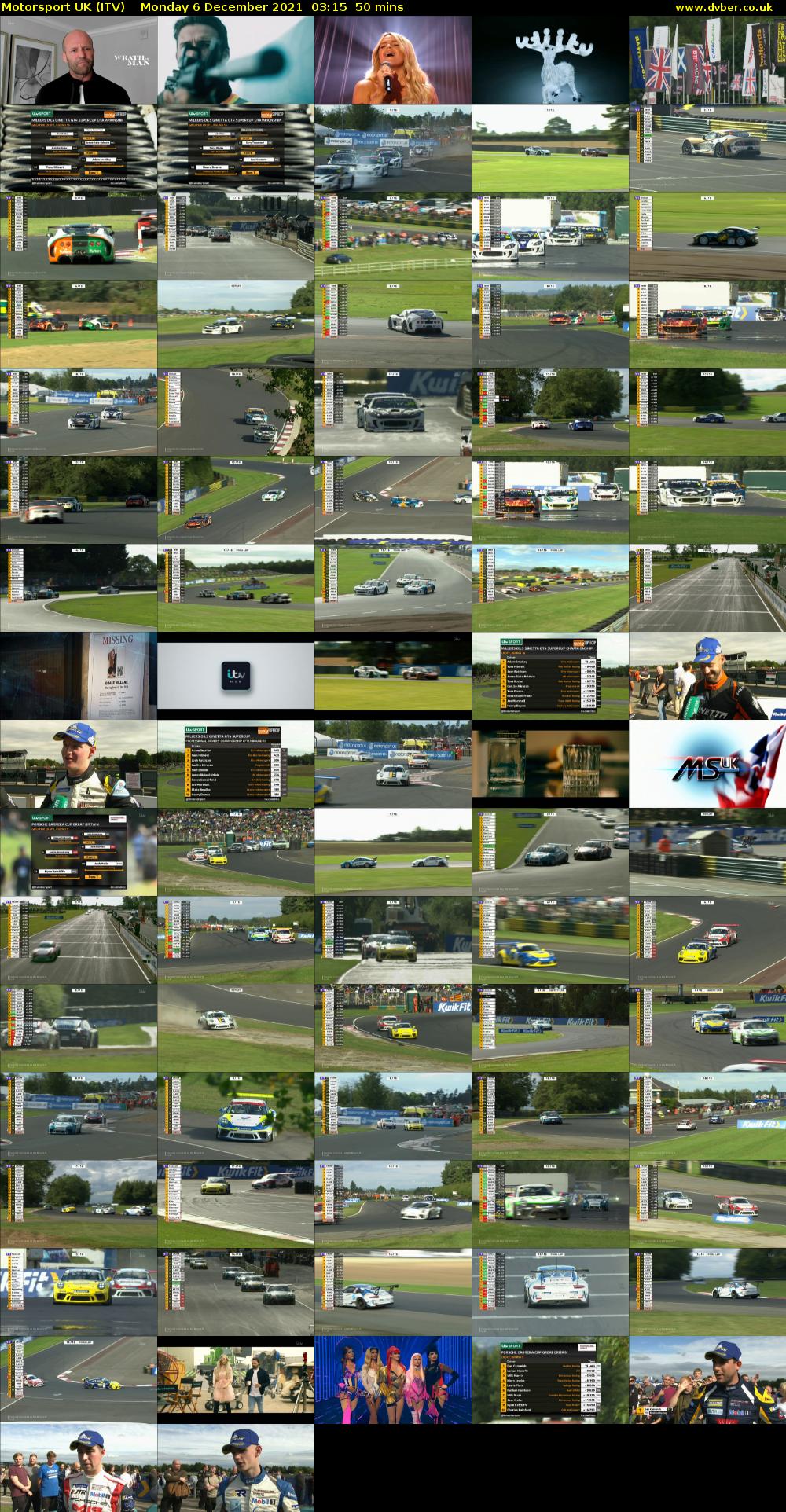Motorsport UK (ITV) Monday 6 December 2021 03:15 - 04:05