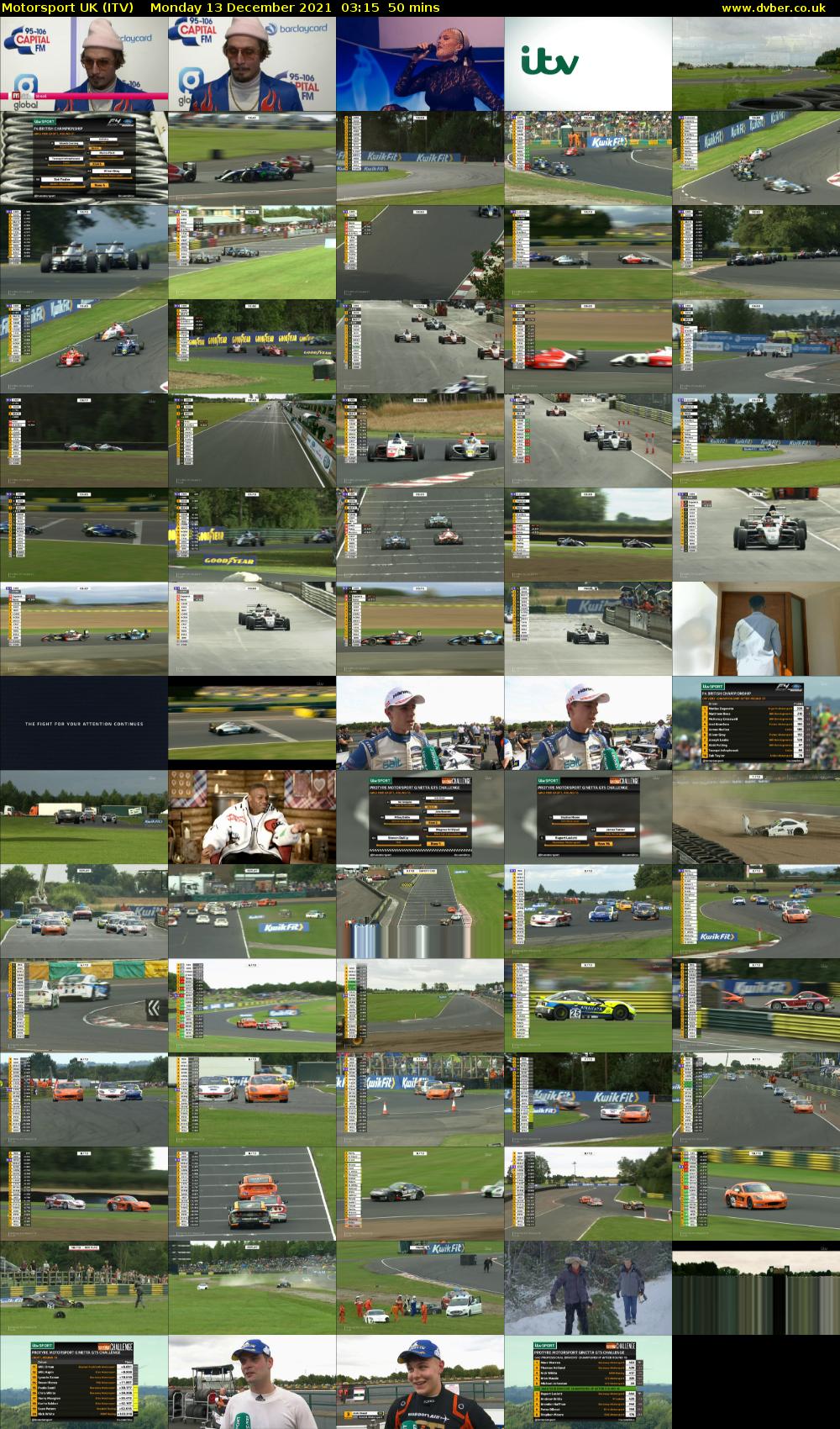 Motorsport UK (ITV) Monday 13 December 2021 03:15 - 04:05