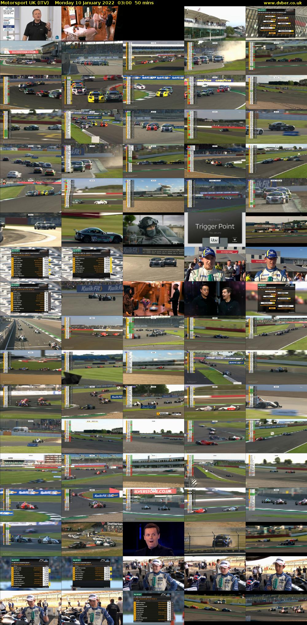 Motorsport UK (ITV) Monday 10 January 2022 03:00 - 03:50