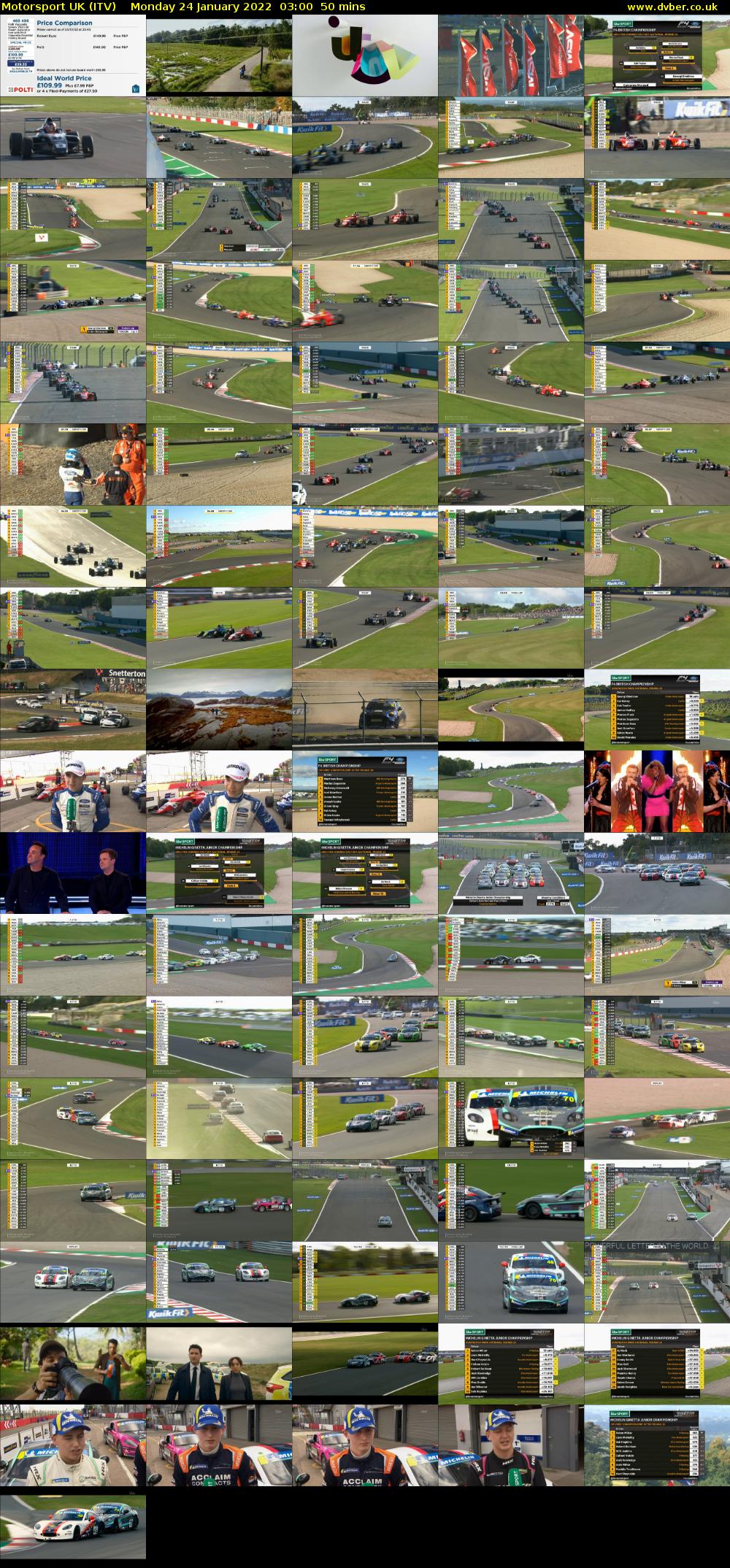 Motorsport UK (ITV) Monday 24 January 2022 03:00 - 03:50
