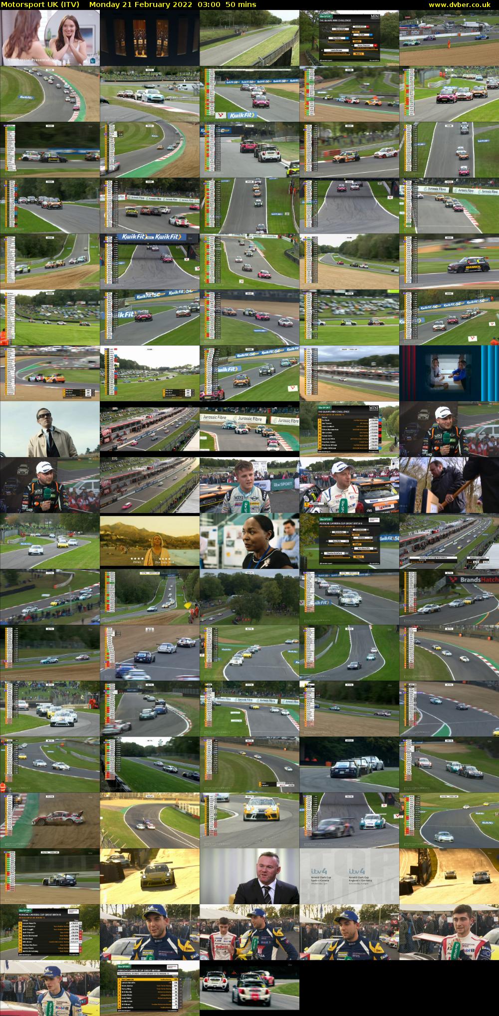 Motorsport UK (ITV) Monday 21 February 2022 03:00 - 03:50