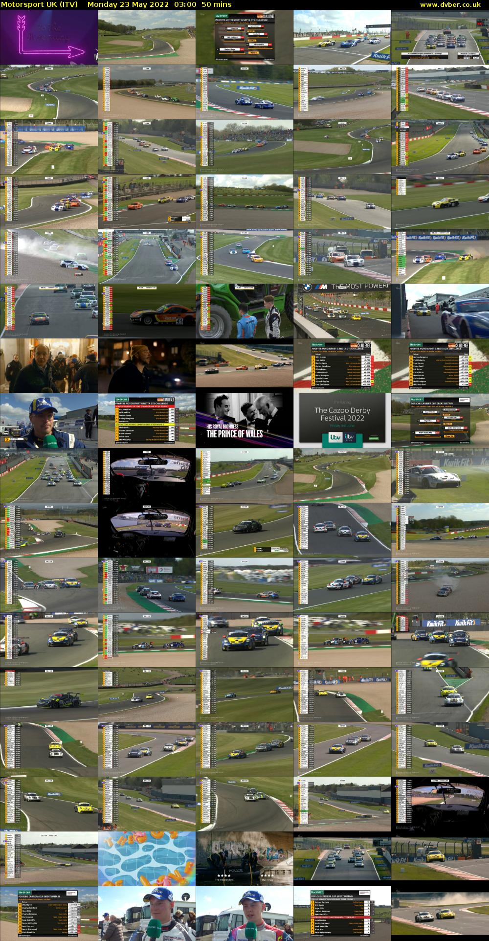 Motorsport UK (ITV) Monday 23 May 2022 03:00 - 03:50