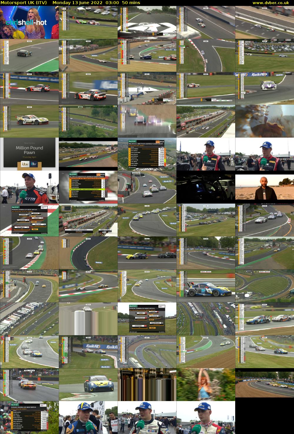 Motorsport UK (ITV) Monday 13 June 2022 03:00 - 03:50