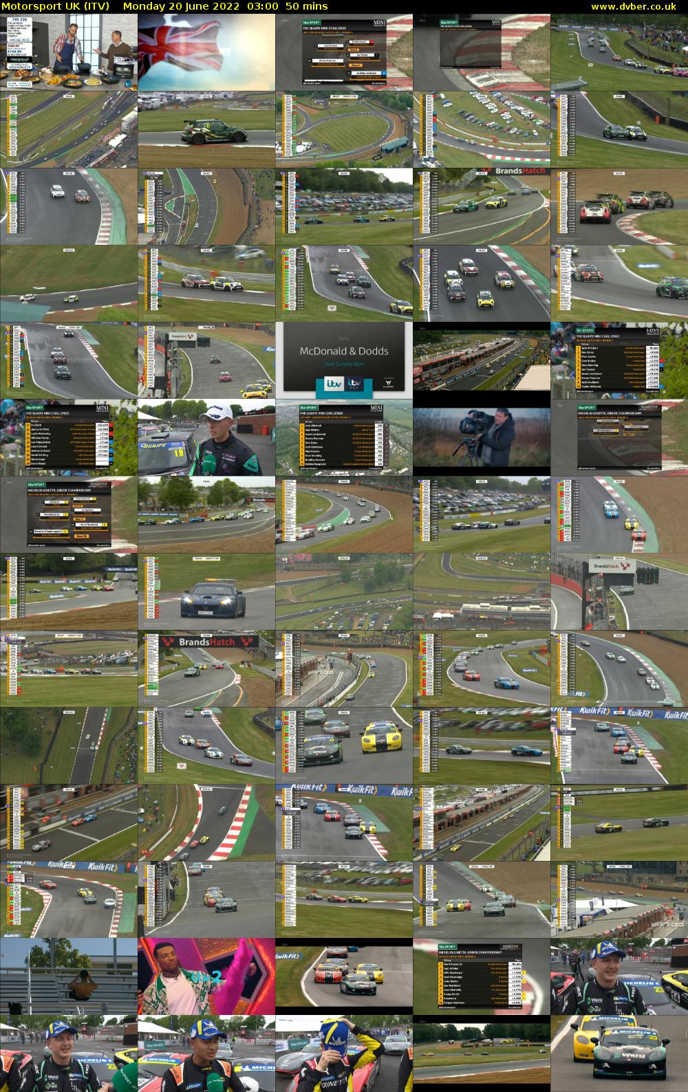 Motorsport UK (ITV) Monday 20 June 2022 03:00 - 03:50
