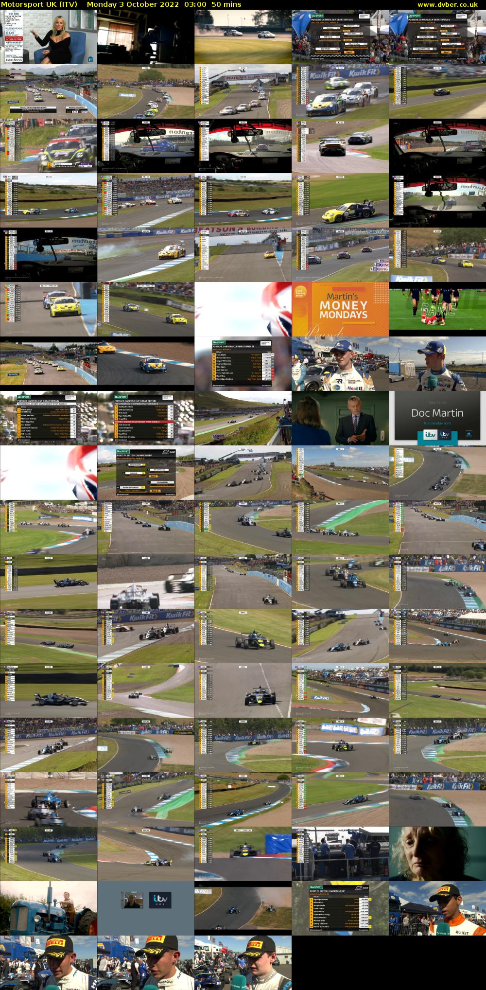 Motorsport UK (ITV) Monday 3 October 2022 03:00 - 03:50