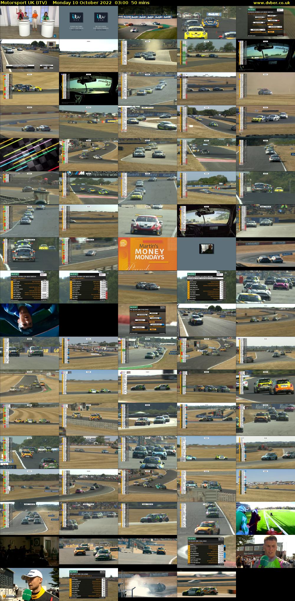 Motorsport UK (ITV) Monday 10 October 2022 03:00 - 03:50