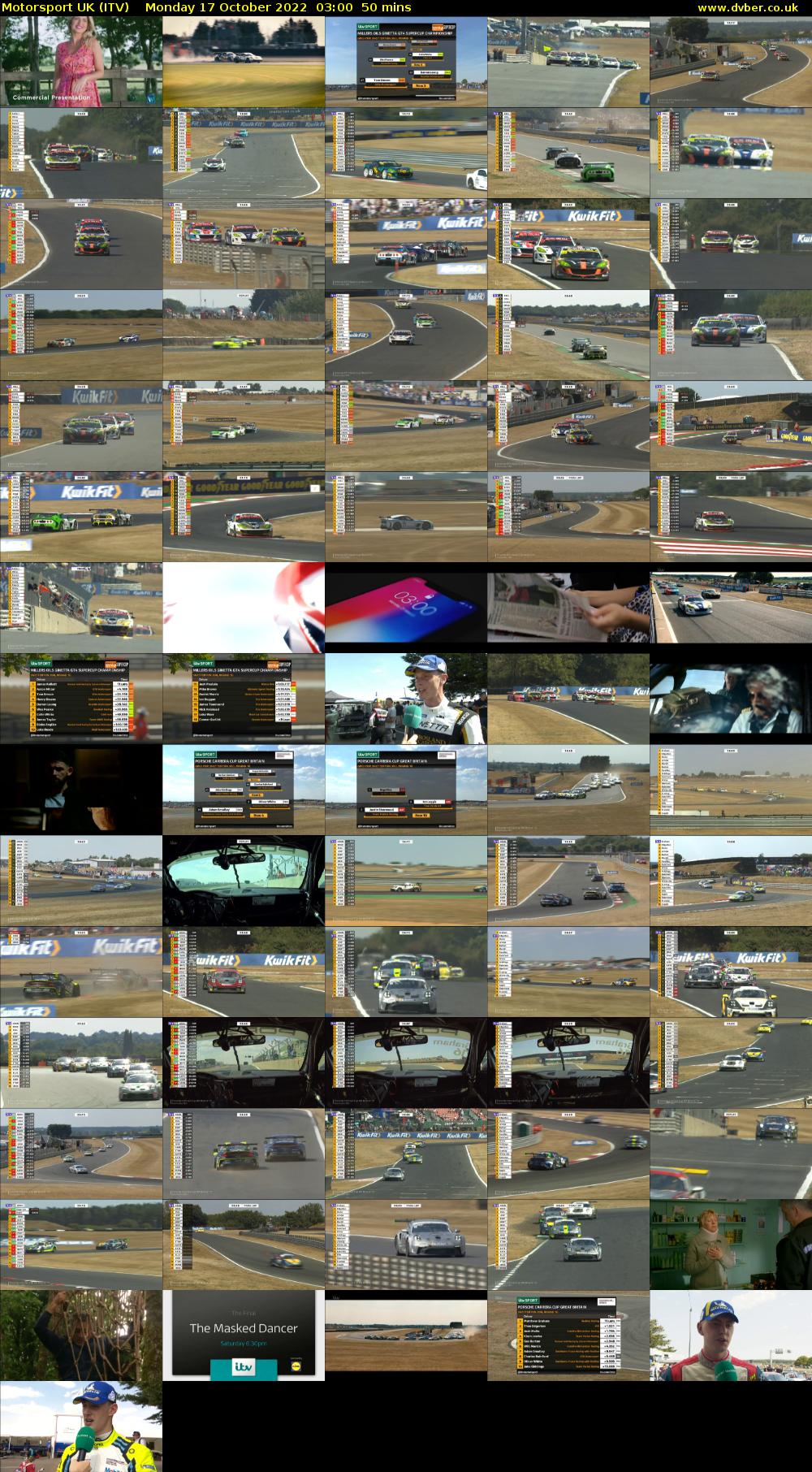Motorsport UK (ITV) Monday 17 October 2022 03:00 - 03:50
