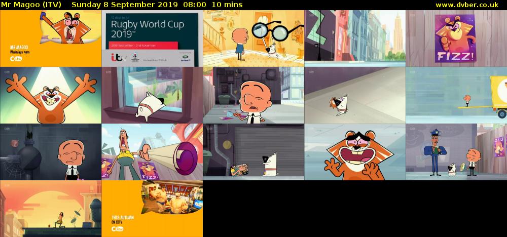Mr Magoo (ITV) Sunday 8 September 2019 08:00 - 08:10