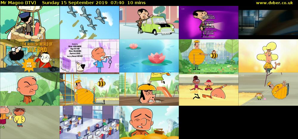 Mr Magoo (ITV) Sunday 15 September 2019 07:40 - 07:50