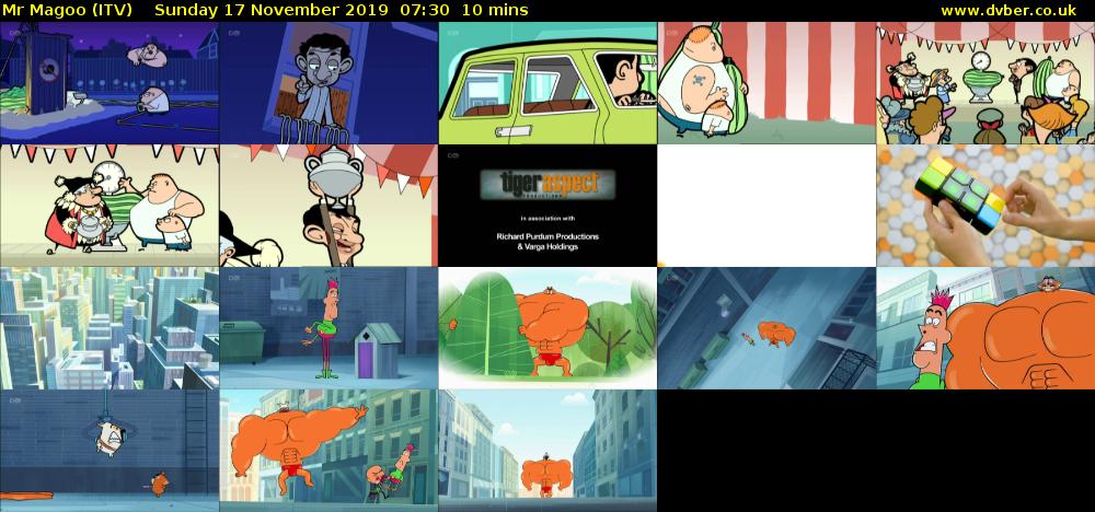 Mr Magoo (ITV) Sunday 17 November 2019 07:30 - 07:40