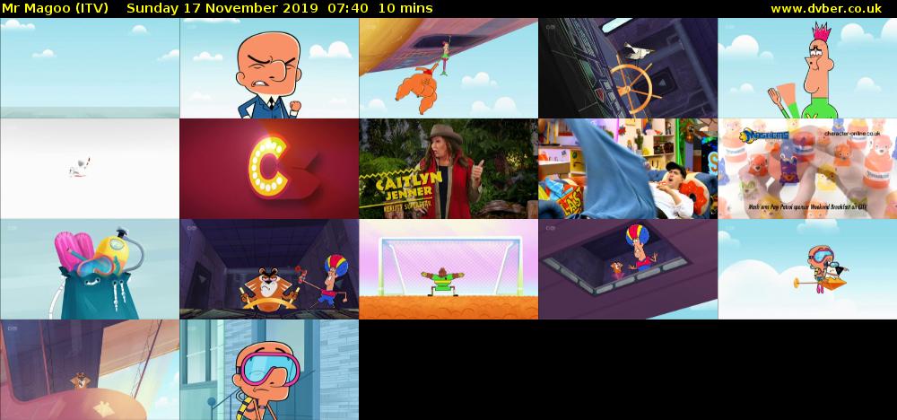 Mr Magoo (ITV) Sunday 17 November 2019 07:40 - 07:50
