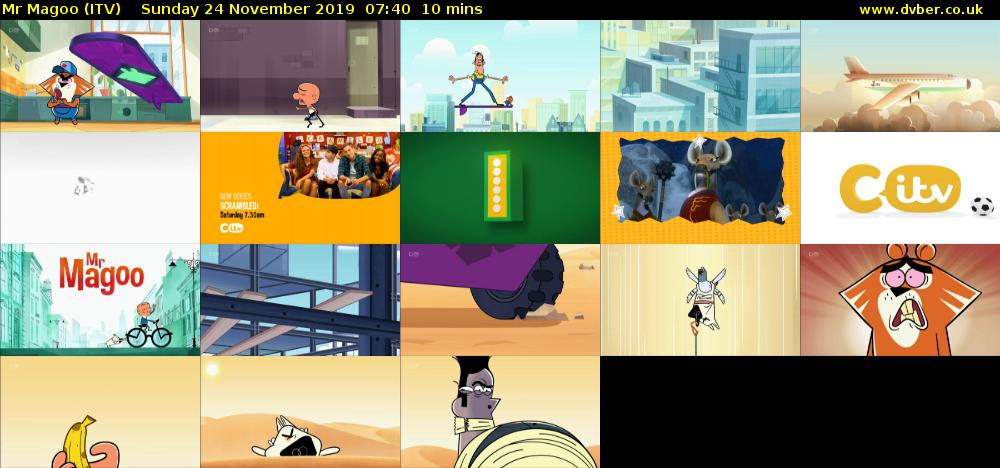 Mr Magoo (ITV) Sunday 24 November 2019 07:40 - 07:50