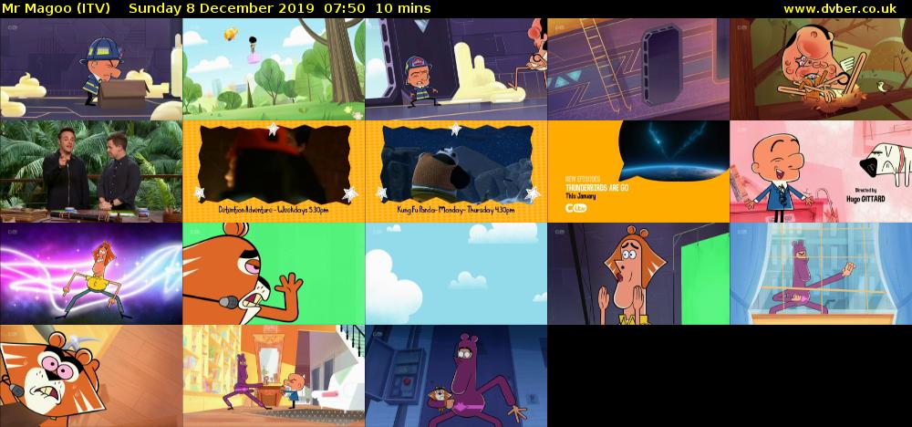 Mr Magoo (ITV) Sunday 8 December 2019 07:50 - 08:00