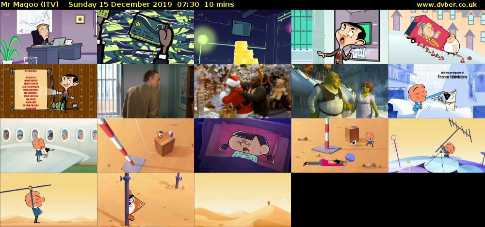 Mr Magoo (ITV) Sunday 15 December 2019 07:30 - 07:40