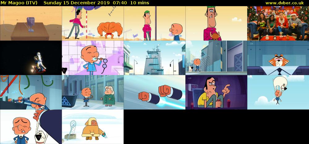 Mr Magoo (ITV) Sunday 15 December 2019 07:40 - 07:50
