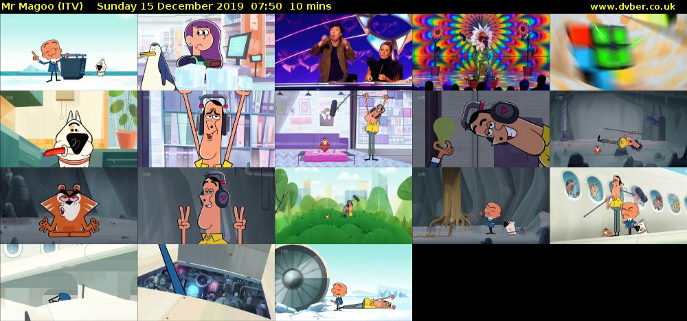 Mr Magoo (ITV) Sunday 15 December 2019 07:50 - 08:00