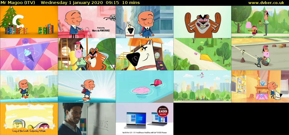 Mr Magoo (ITV) Wednesday 1 January 2020 09:15 - 09:25