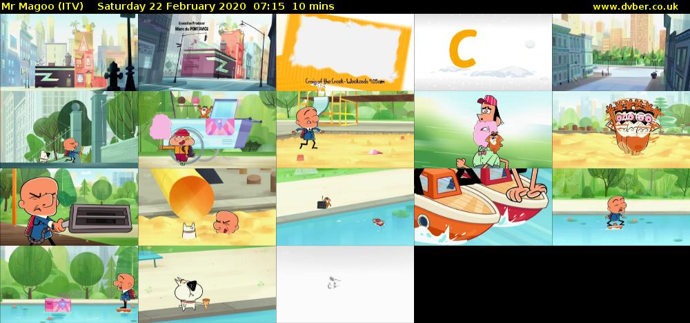 Mr Magoo (ITV) Saturday 22 February 2020 07:15 - 07:25