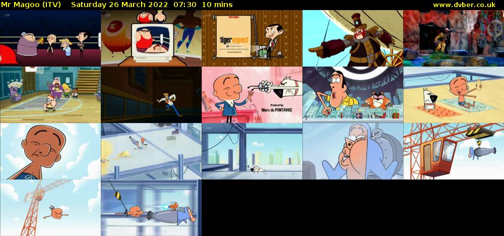 Mr Magoo (ITV) Saturday 26 March 2022 07:30 - 07:40