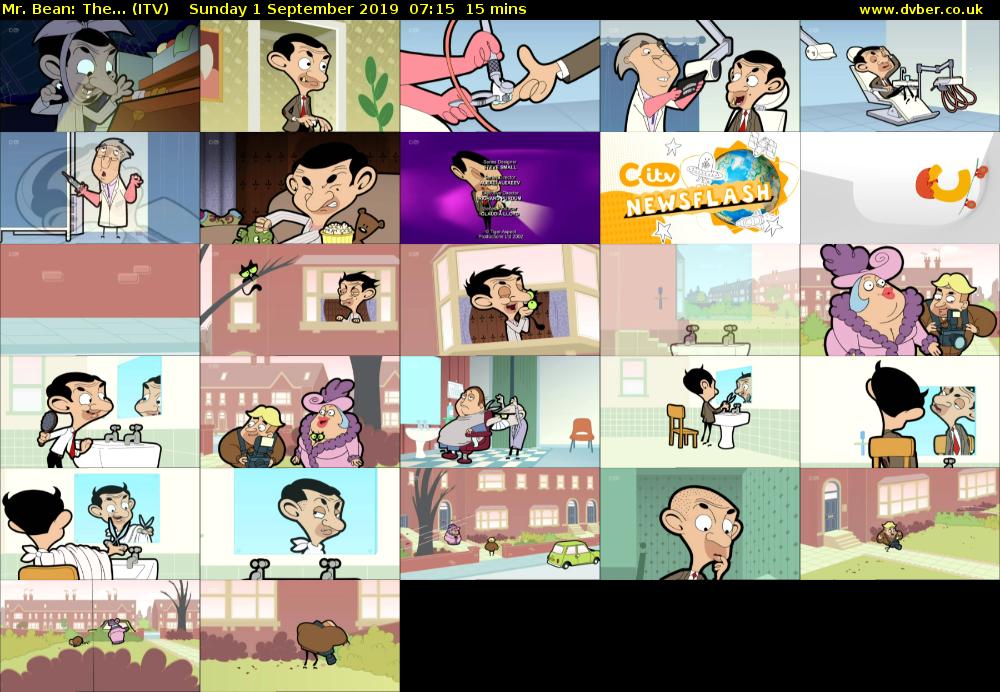 Mr. Bean: The... (ITV) Sunday 1 September 2019 07:15 - 07:30