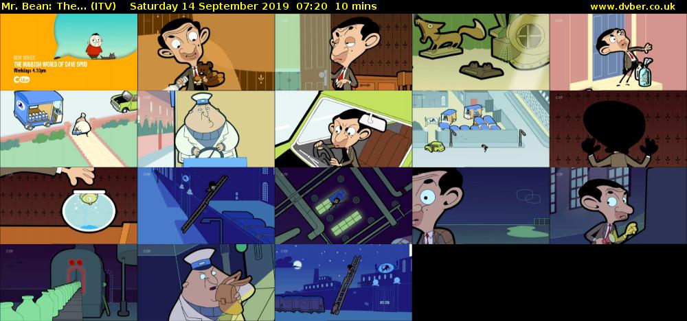 Mr. Bean: The... (ITV) Saturday 14 September 2019 07:20 - 07:30