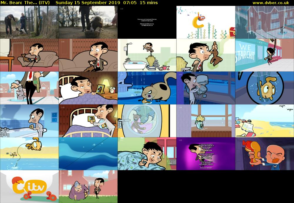 Mr. Bean: The... (ITV) Sunday 15 September 2019 07:05 - 07:20
