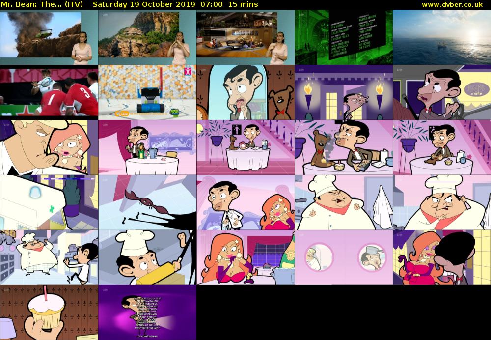 Mr. Bean: The... (ITV) Saturday 19 October 2019 07:00 - 07:15
