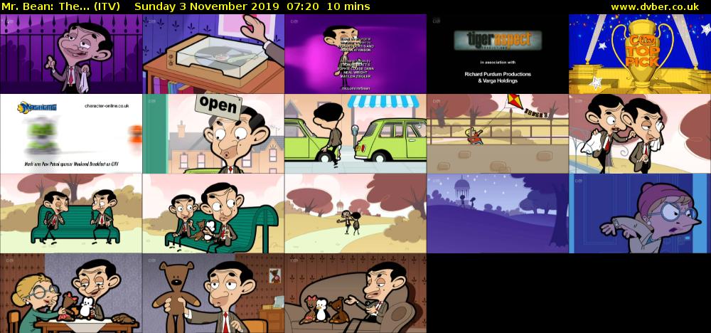 Mr. Bean: The... (ITV) Sunday 3 November 2019 07:20 - 07:30