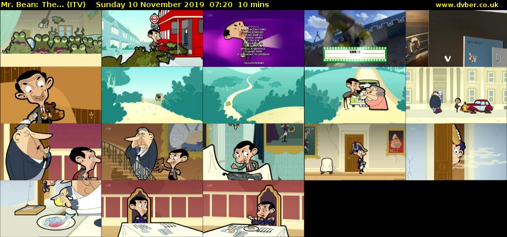 Mr. Bean: The... (ITV) Sunday 10 November 2019 07:20 - 07:30
