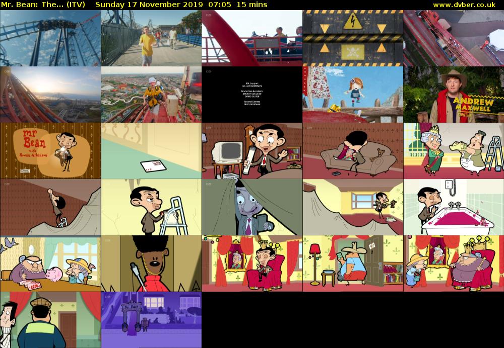 Mr. Bean: The... (ITV) Sunday 17 November 2019 07:05 - 07:20
