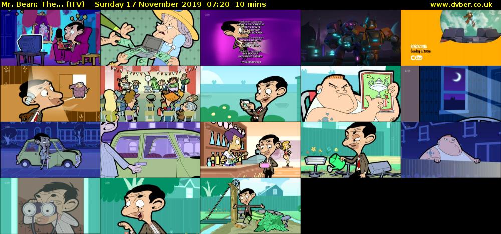 Mr. Bean: The... (ITV) Sunday 17 November 2019 07:20 - 07:30