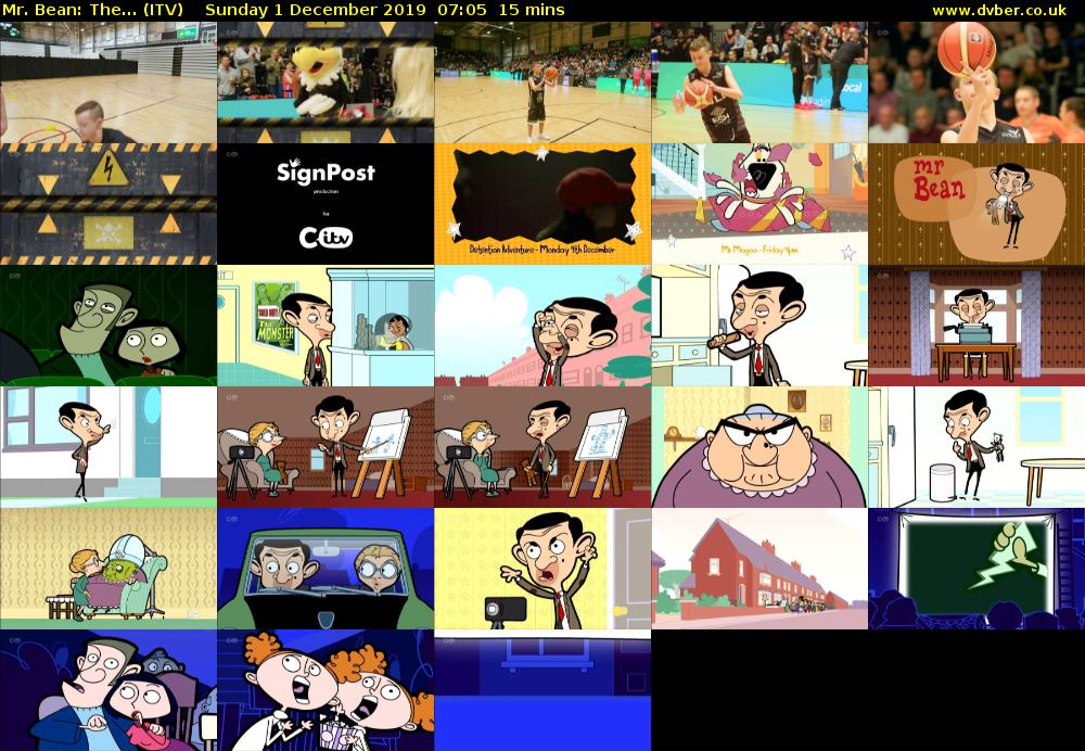Mr. Bean: The... (ITV) Sunday 1 December 2019 07:05 - 07:20