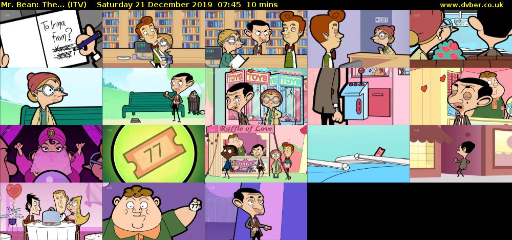Mr. Bean: The... (ITV) Saturday 21 December 2019 07:45 - 07:55