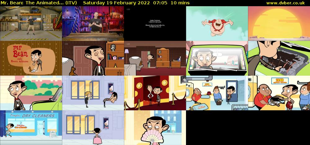 Mr. Bean: The Animated... (ITV) Saturday 19 February 2022 07:05 - 07:15
