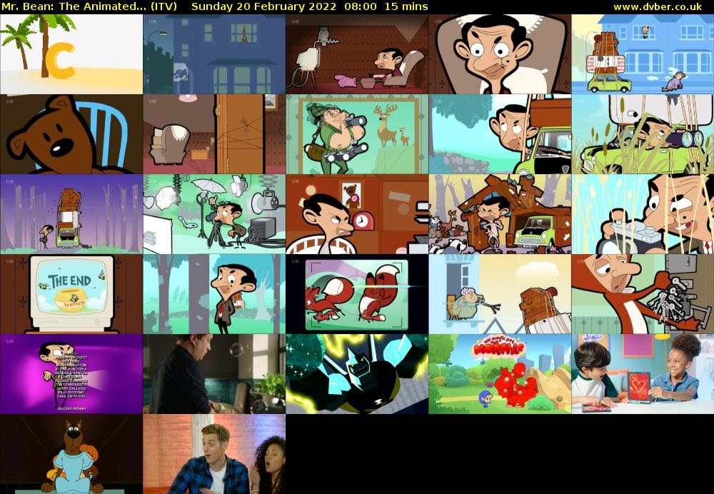 Mr. Bean: The Animated... (ITV) Sunday 20 February 2022 08:00 - 08:15