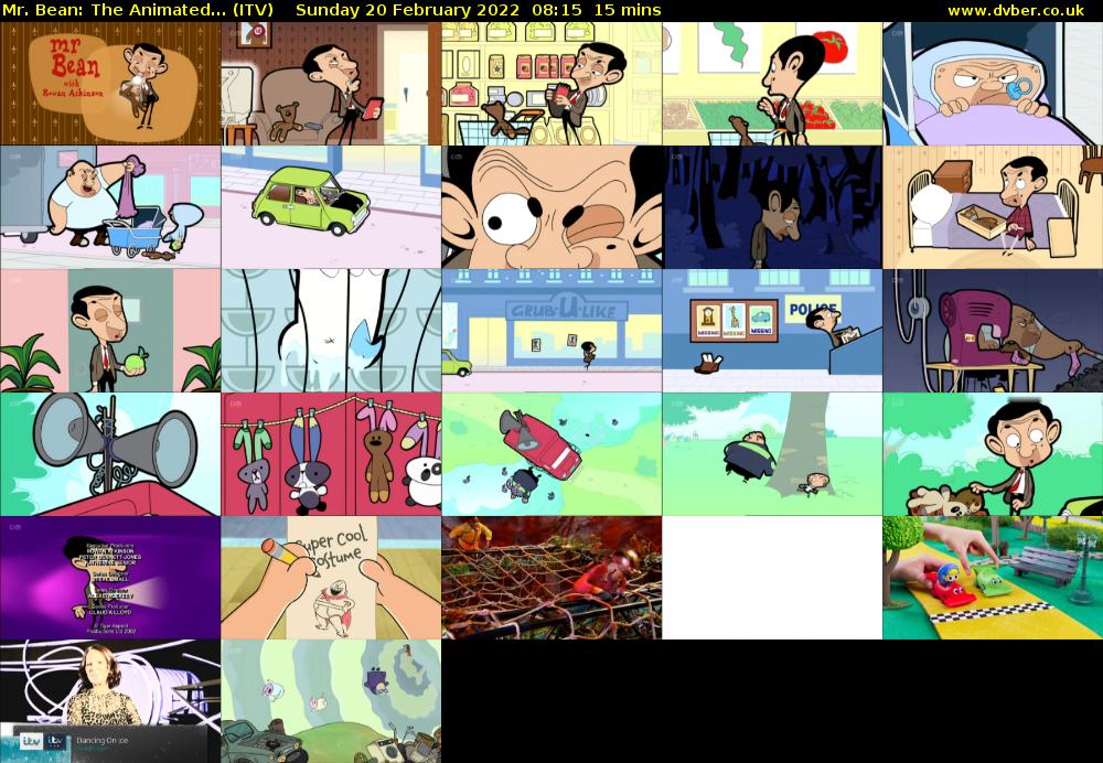 Mr. Bean: The Animated... (ITV) Sunday 20 February 2022 08:15 - 08:30