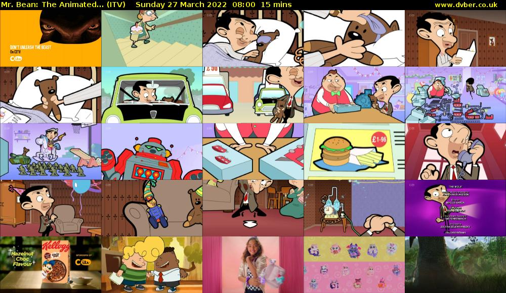 Mr. Bean: The Animated... (ITV) Sunday 27 March 2022 08:00 - 08:15