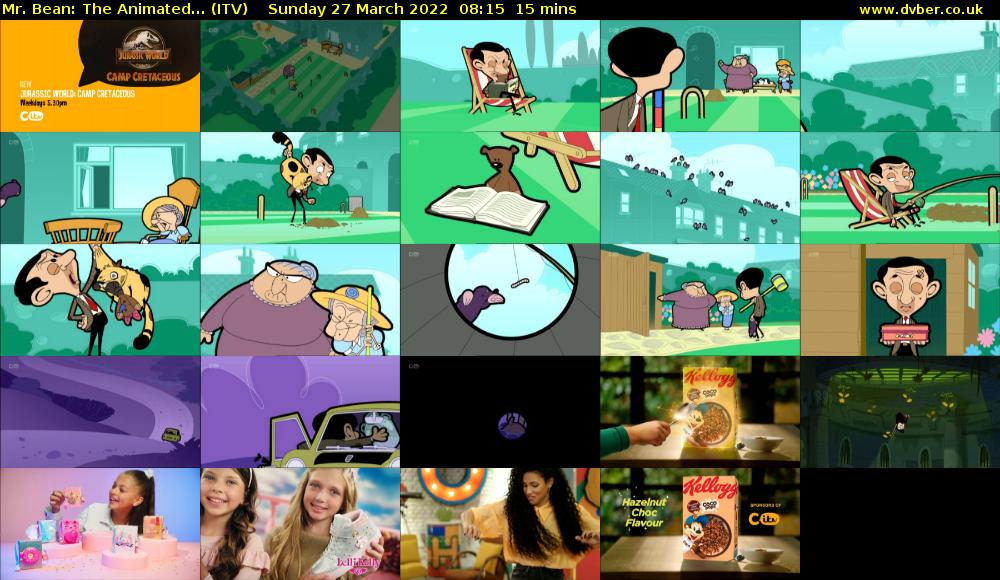 Mr. Bean: The Animated... (ITV) Sunday 27 March 2022 08:15 - 08:30
