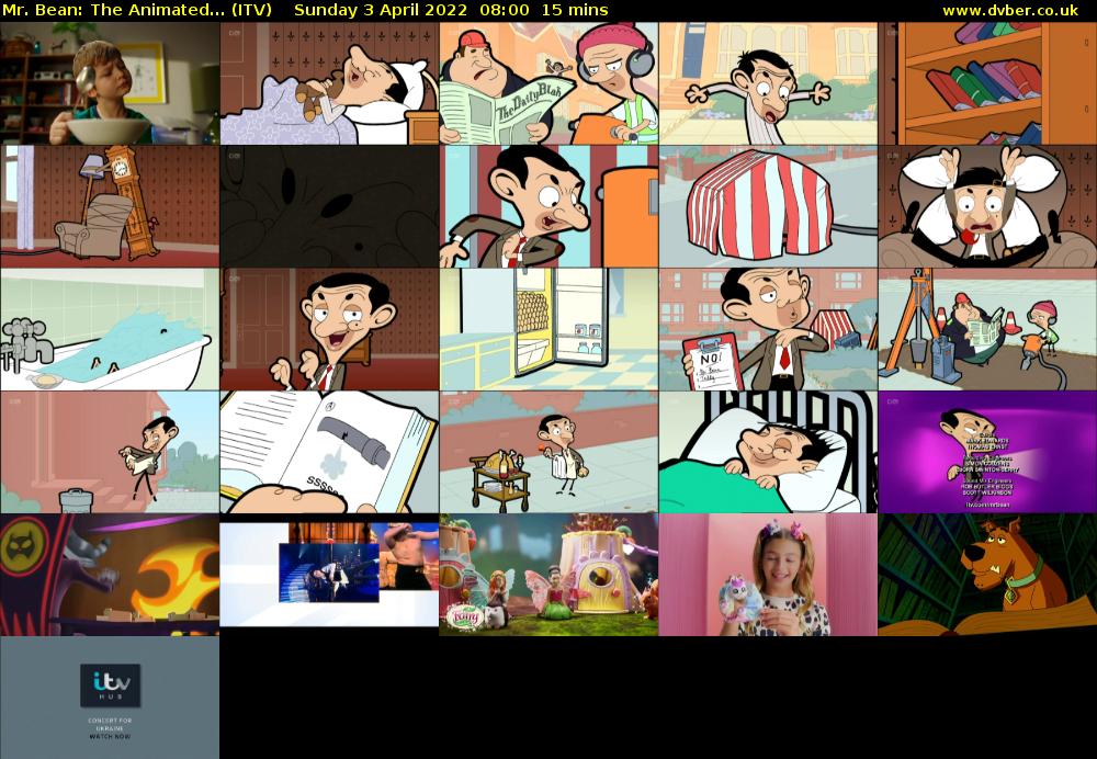 Mr. Bean: The Animated... (ITV) Sunday 3 April 2022 08:00 - 08:15