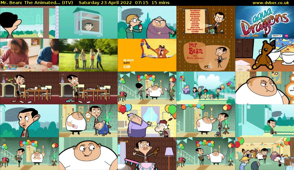 Mr. Bean: The Animated... (ITV) Saturday 23 April 2022 07:15 - 07:30