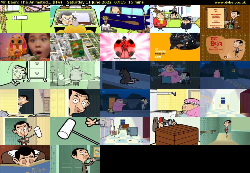 Mr. Bean: The Animated... (ITV) Saturday 11 June 2022 07:15 - 07:30