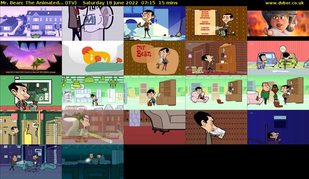 Mr. Bean: The Animated... (ITV) Saturday 18 June 2022 07:15 - 07:30